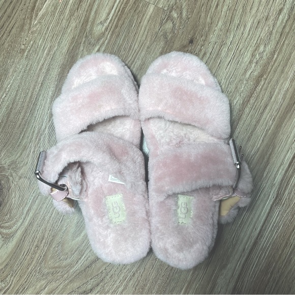 UGG Double Strap Platform Pink Slides Size 6 - Picture 2 of 10